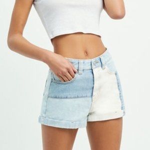 PacSun Hopper Patch Denim Mom Shorts